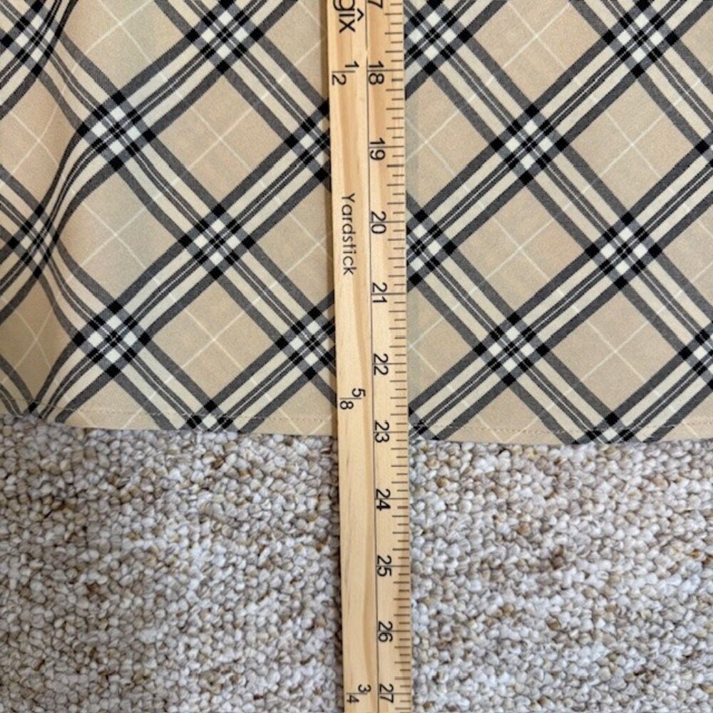 NYCC New York Clothing Co Womens Tartan Plaid A Line Skirt Black Tan Size 16 - Picture 7 of 7